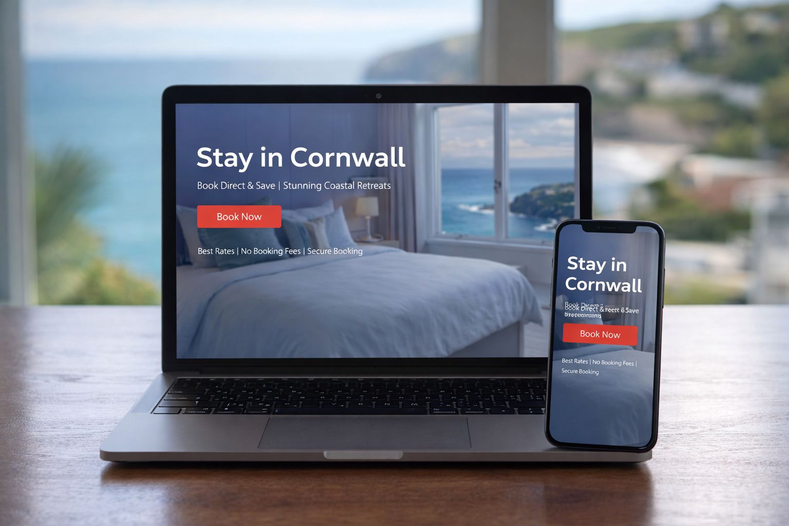 A website promoting a holiday accommodation